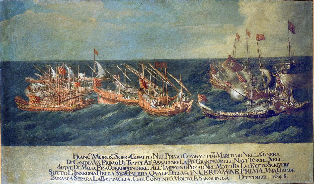 Candia Savaşı sırasında Milo Deniz Savaşı by Unknown artist