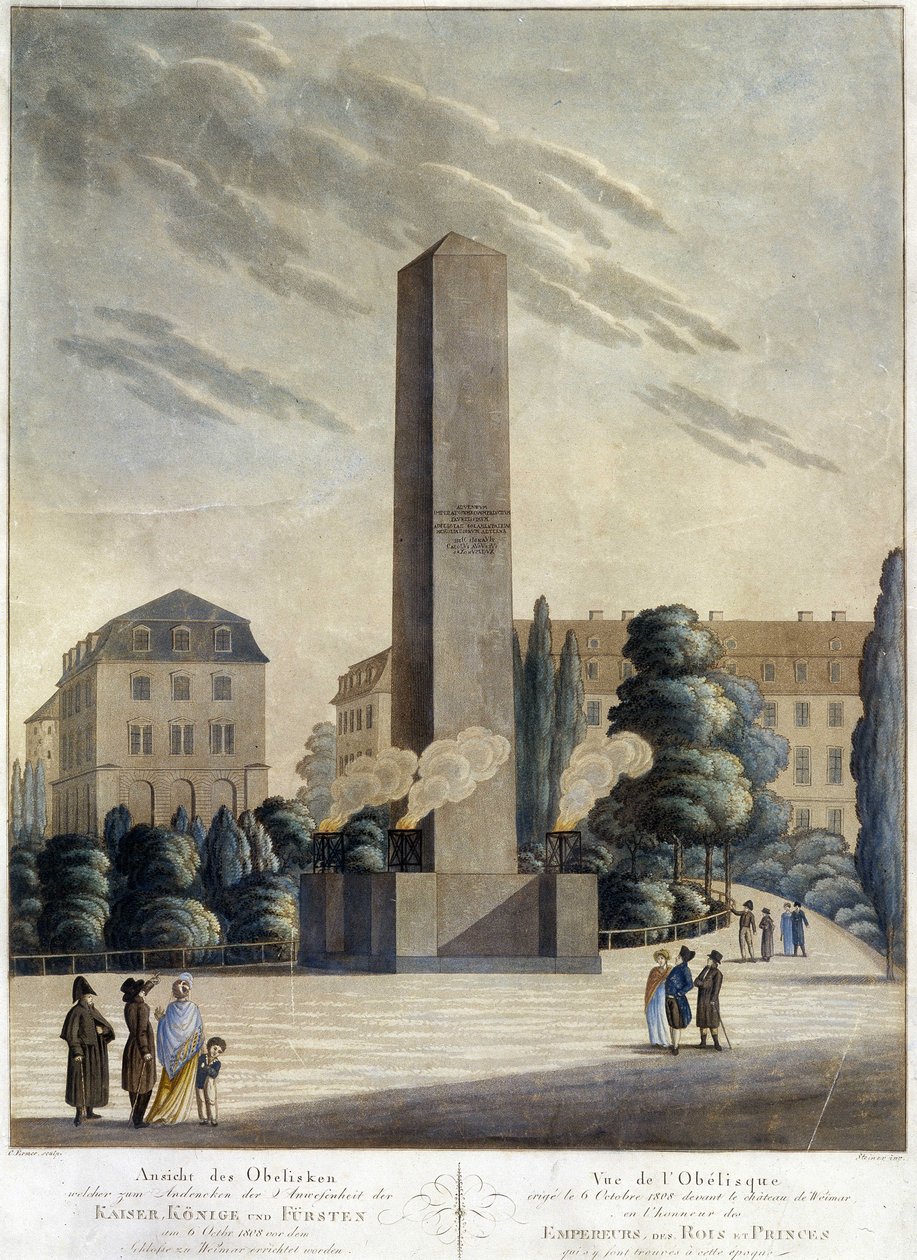 Weimar kalesinin önündeki dikilitaş by Unknown artist