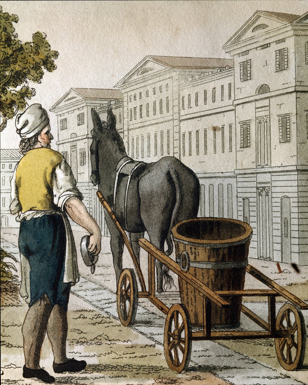 Eski ticaret: sütçü (litografi by Unknown artist
