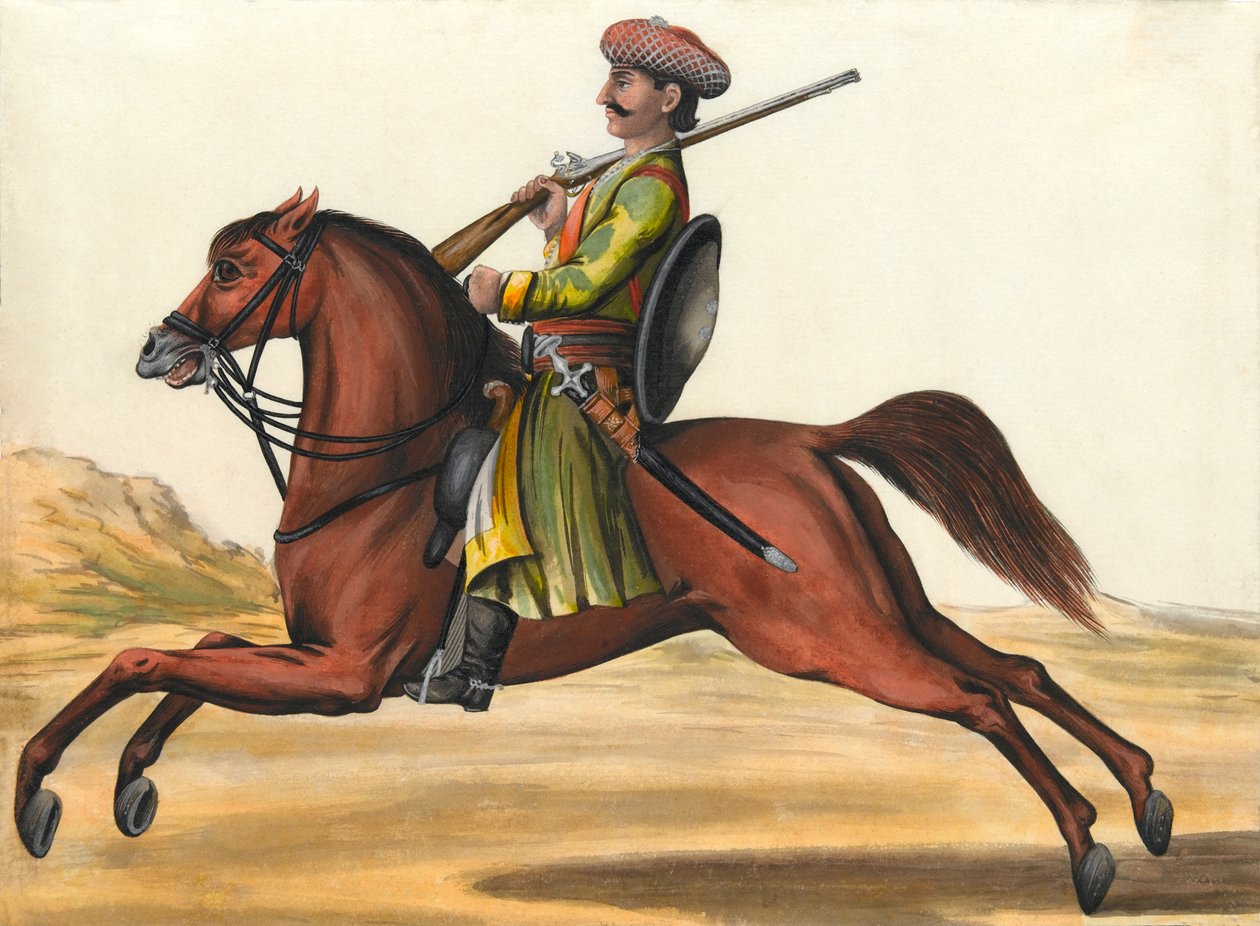 ?Nawaab?ın Hizmetindeki Yerli Süvarilerden Biri?, 1780 dolaylarında by Unknown