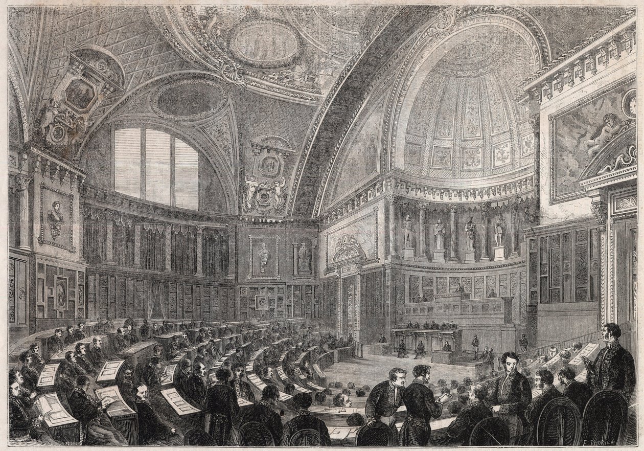 Senato oturumunun açılışı ve General Charles Cousin Montauban