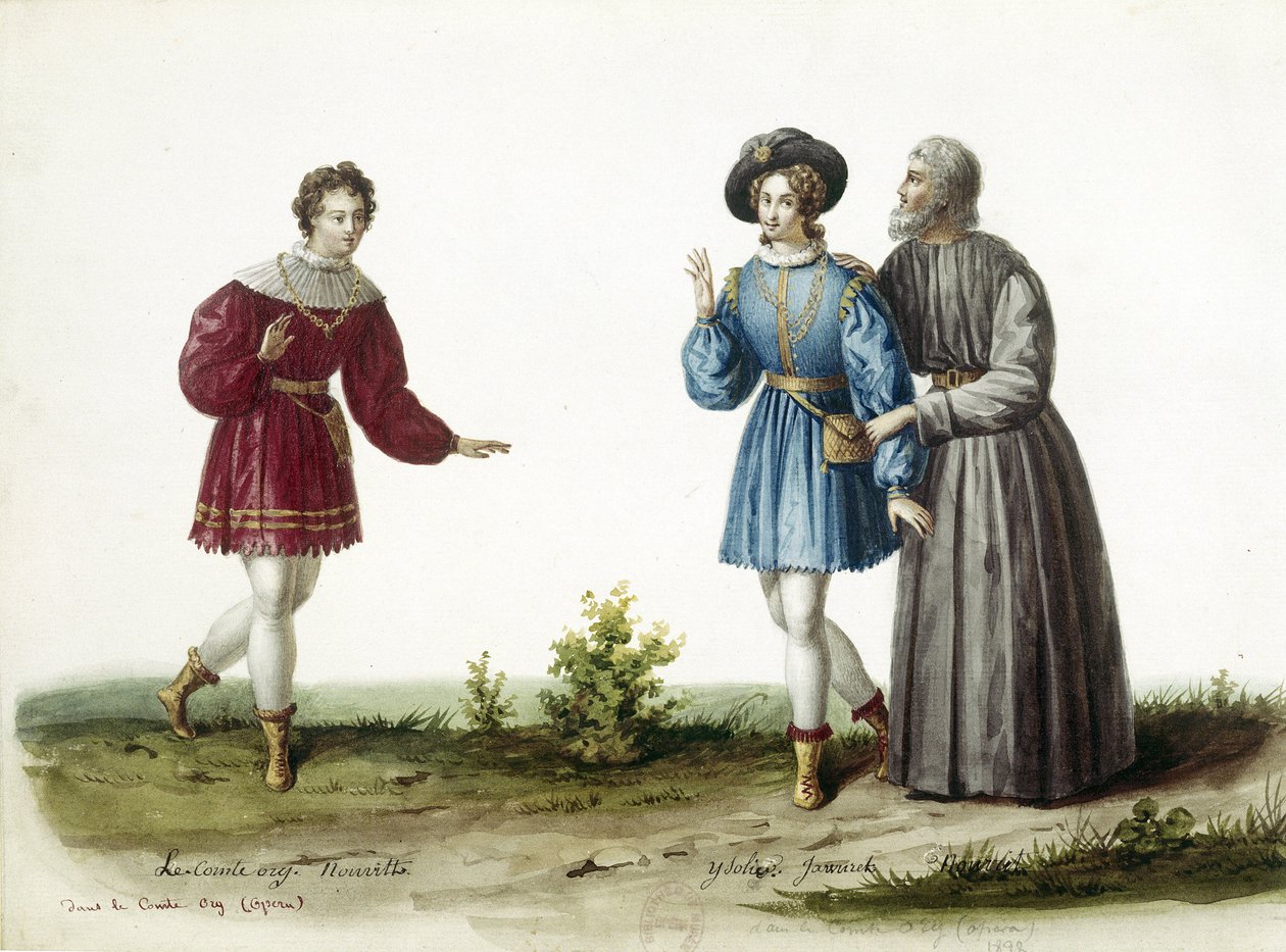 Opera sanatçısı Adolphe Nourrit (solda) Gioacchino Rossini