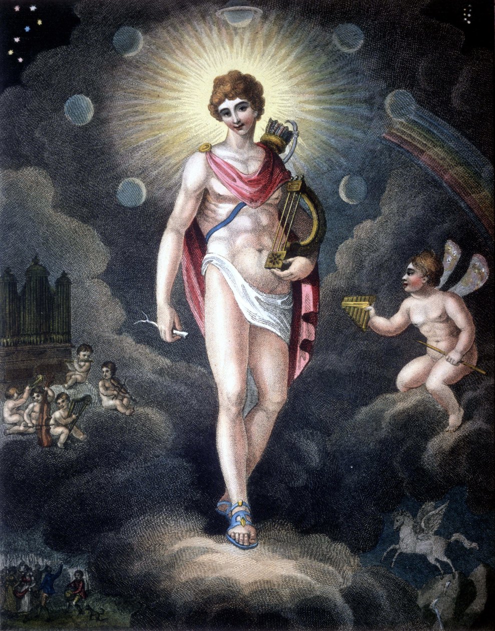 Orpheus - 19. yüzyılın gravürü. .Milan by Unknown artist