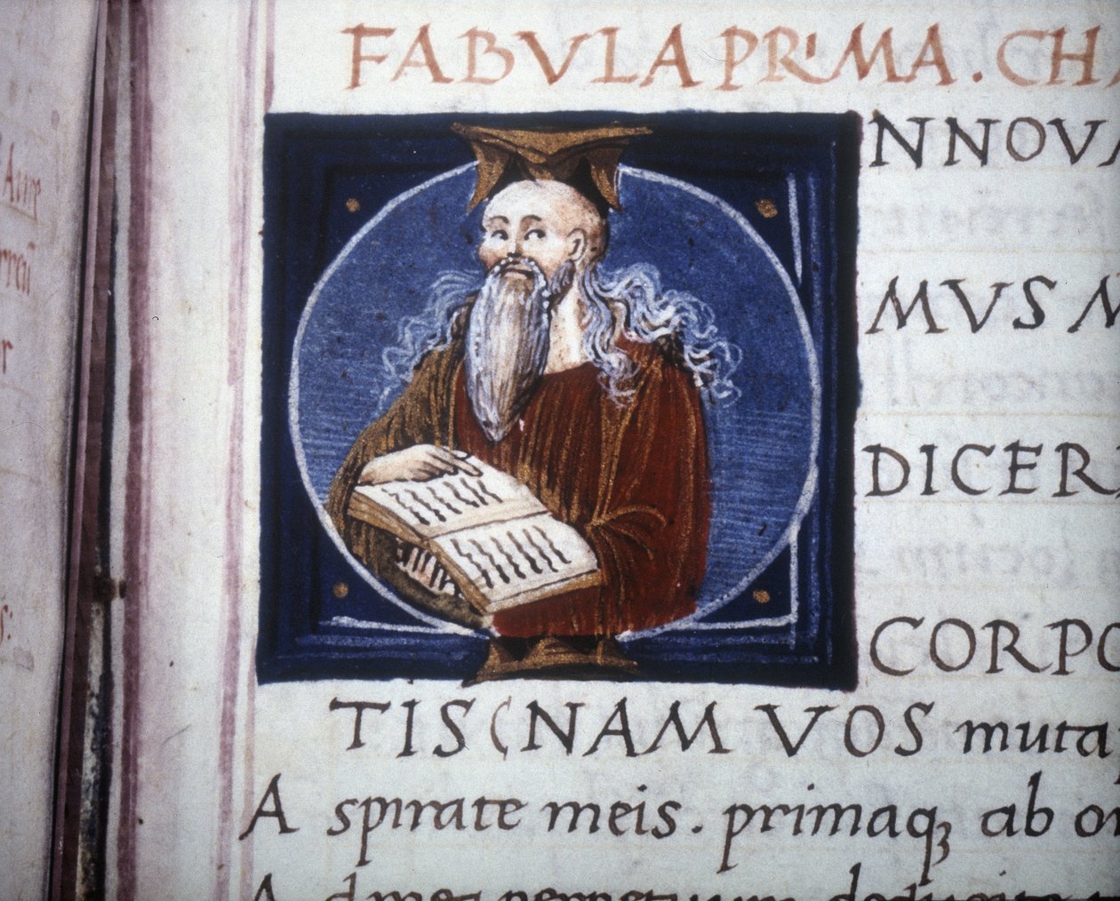 Ovid (Ovidio) (43BC) J.C. - 17 veya 18 A.D. JC) 15. yüzyıldan kalma bir el yazmasında temsil edilmiştir. Belediye Bibl. Rimini