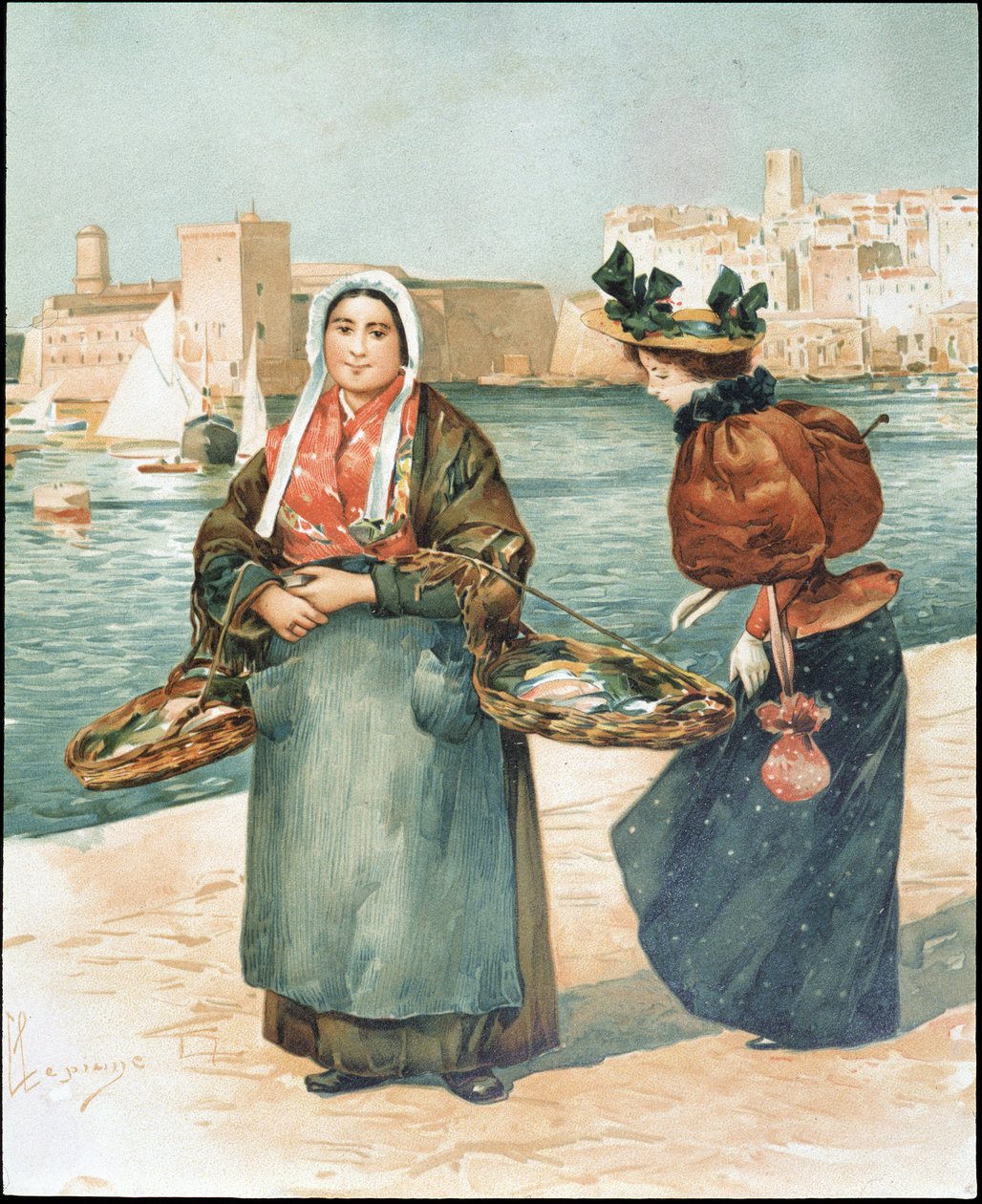 İstiridye tüccarı - Dellepienne tarafından çizim by Unknown artist