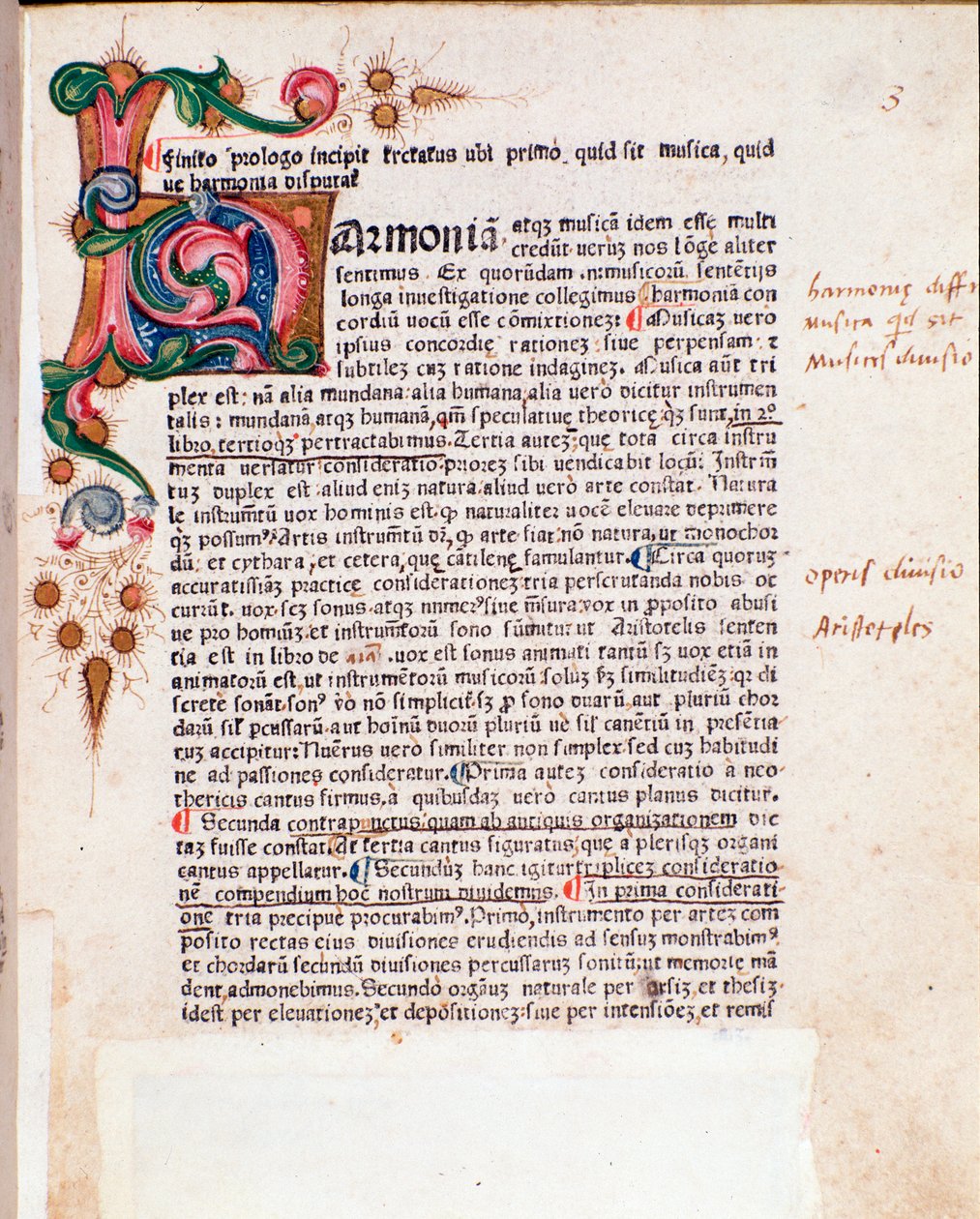 Bartolomeo Ramos de Pareia'nın De musica Tractatus adlı kitabından alınan sayfa (1482) by Unknown artist
