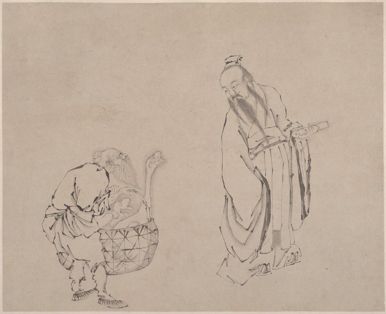 Resim, 20. yüzyıl (bir albümden yaprak; kağıt üzerine mürekkep) by Unknown Artist