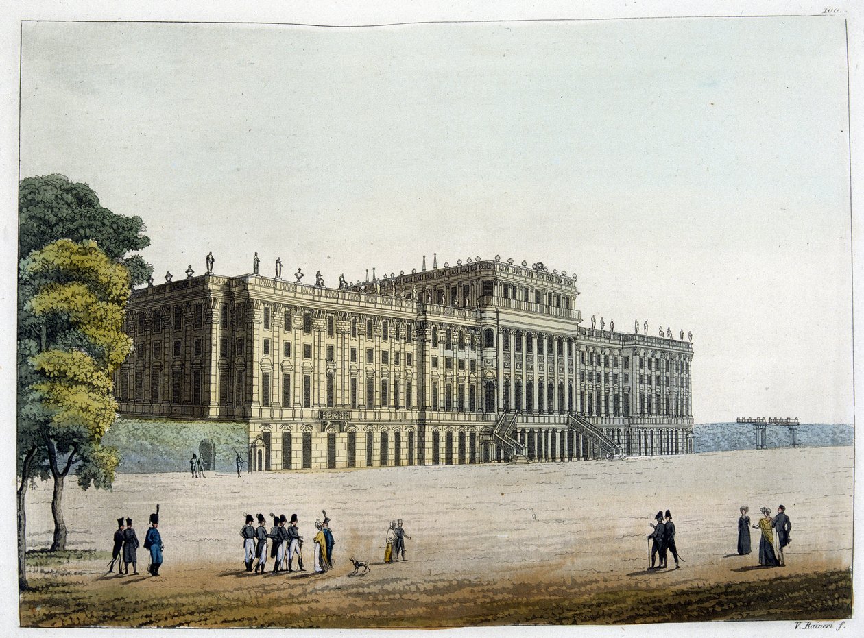 19. yüzyılda Schonbrunn Sarayı by Unknown artist