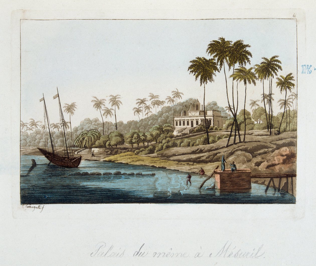 Palais a Measuril (Zimbabve) - Ferrario, ed Milan tarafından “” Eski ve modern kostüm”de by Unknown artist