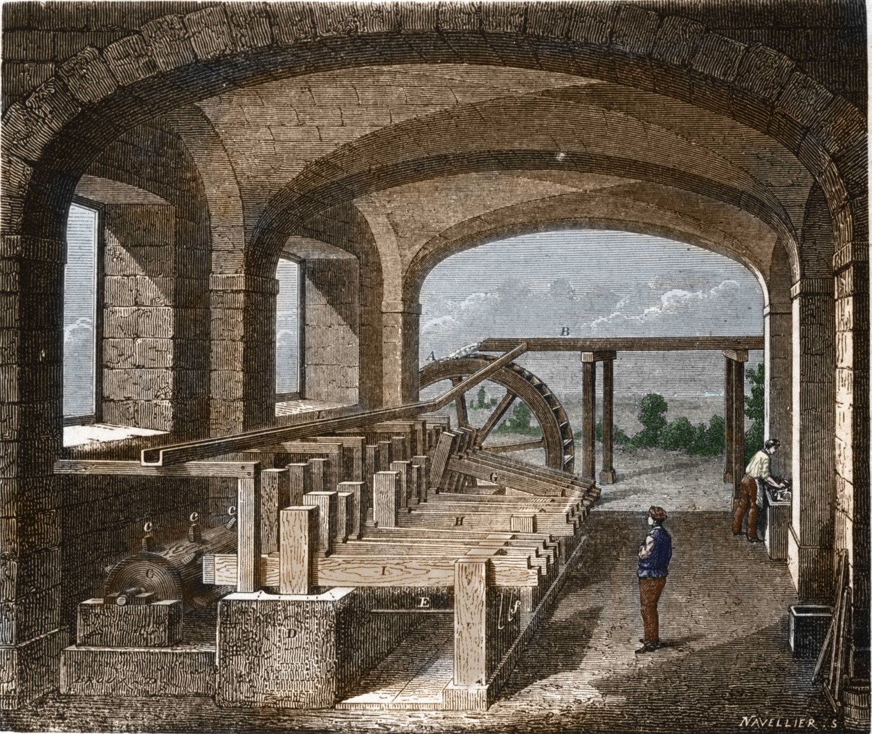 19. yüzyılda kağıt yapımı. by Unknown artist