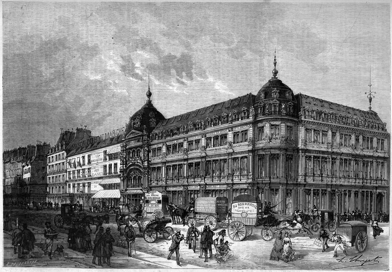 Paris 1872: yeni mağazalar, “Au bon Marché”. by Unknown artist