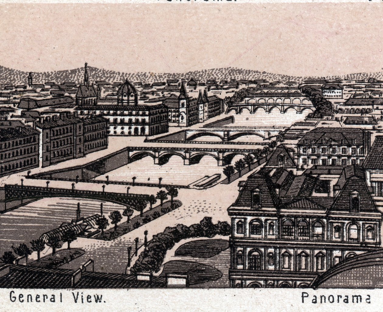 Paris, Fransa: Genel Görünüm. “” Dünya 168 görüş gösteriyor”” Tarihsiz (19. yüzyıl sonu) by Unknown artist