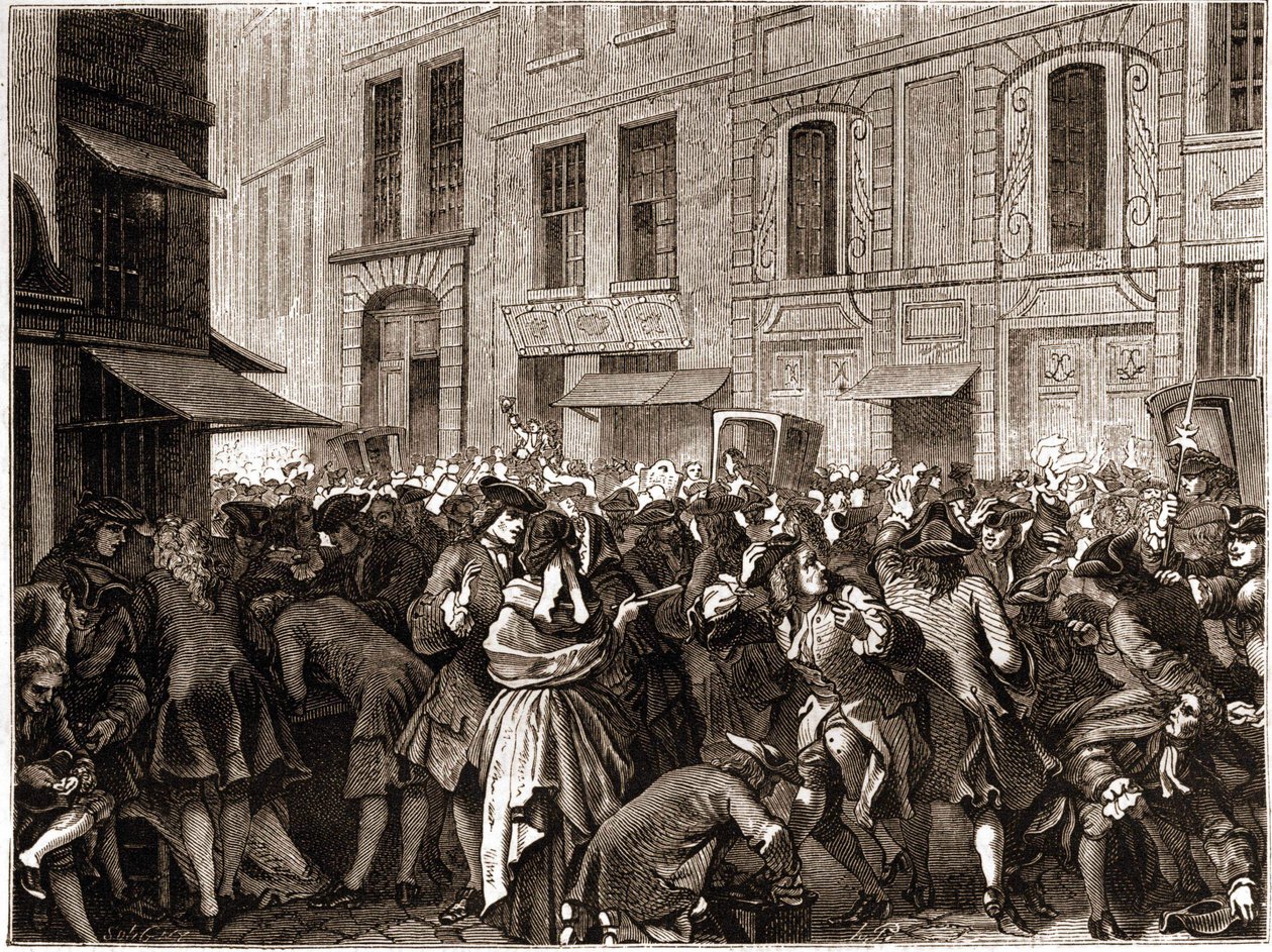 Paris IV bölgesi - La rue Quincampoix en 1720 a l