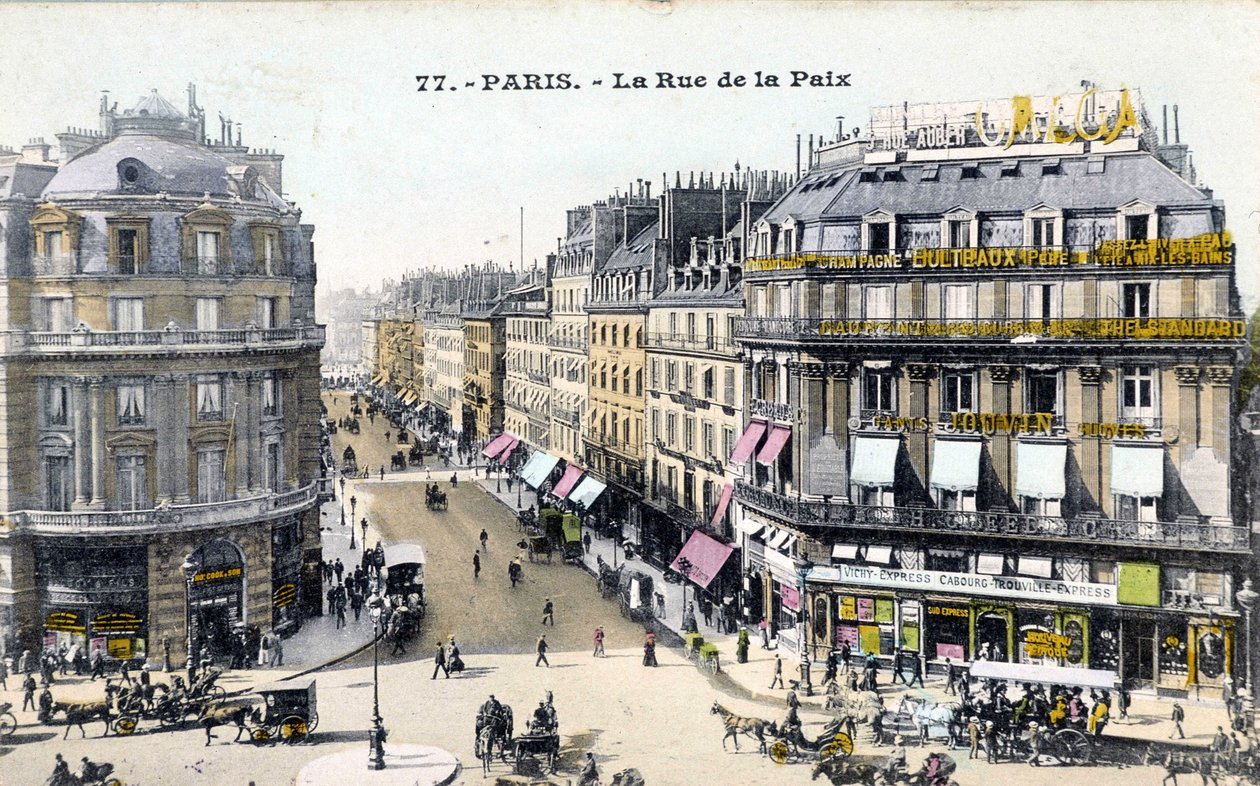 Paris: rue de la Paix - Kartpostal, 19. yüzyıl sonu by Unknown artist