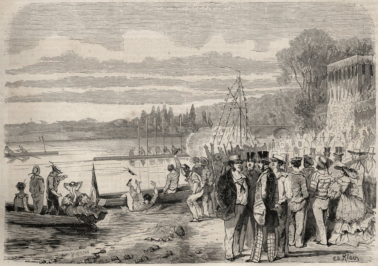 Parisli kanocular. Regates de Saint-Cloud (Aziz Bulut) 1857. 1857
