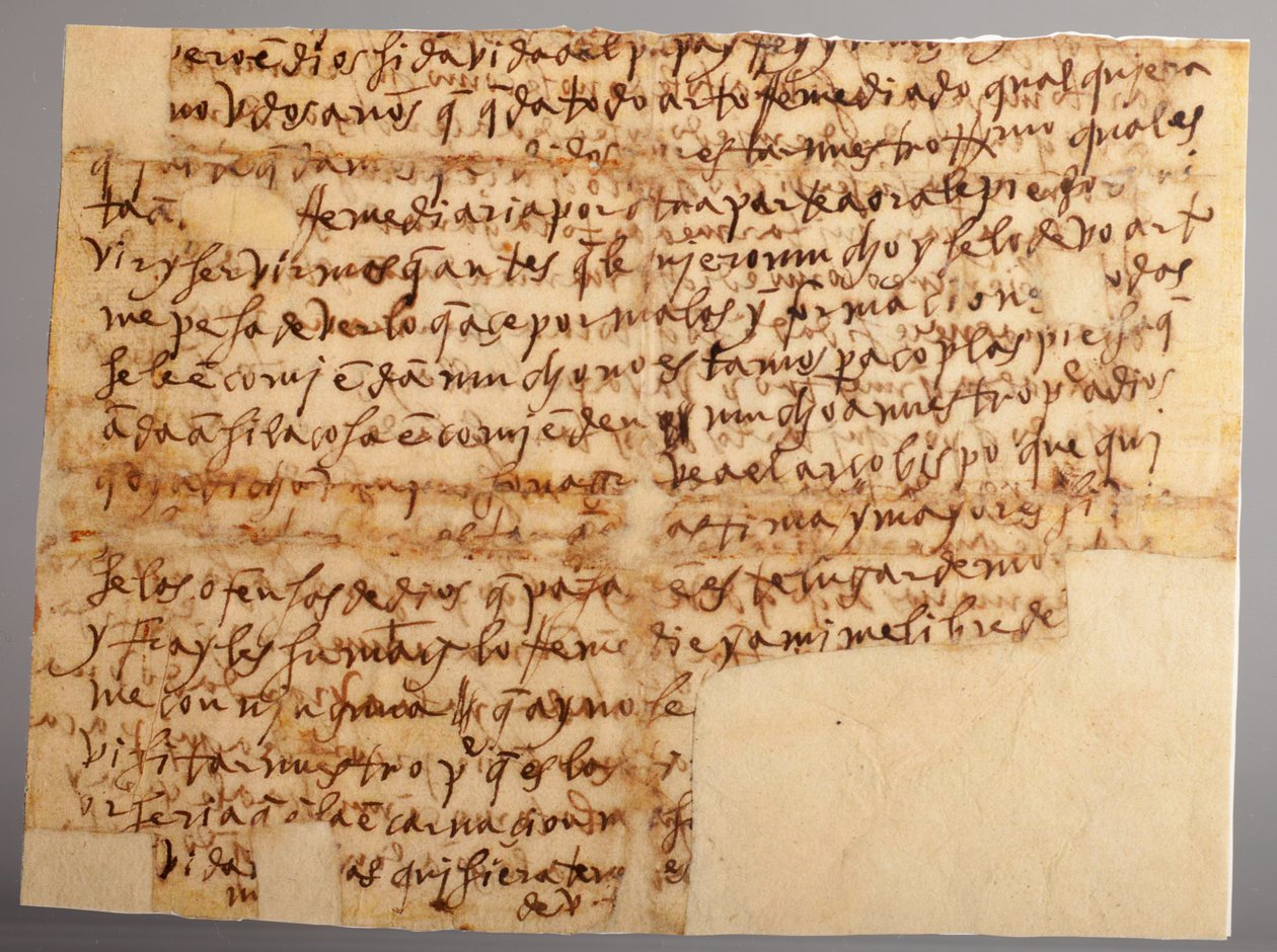 Bir el yazmasının parçası. Aziz Teresa'nın yeğeni Anne María Bautista'ya yazdığı 96 numaralı mektup (Sevilla'dan Santa Teresa'nın Valladolid'deki yeğeni Anne María Bautista'ya yazdığı 96 numaralı mektup). Kağıt. Bölüm 1. 30 Kasım 15 by Unknown artist
