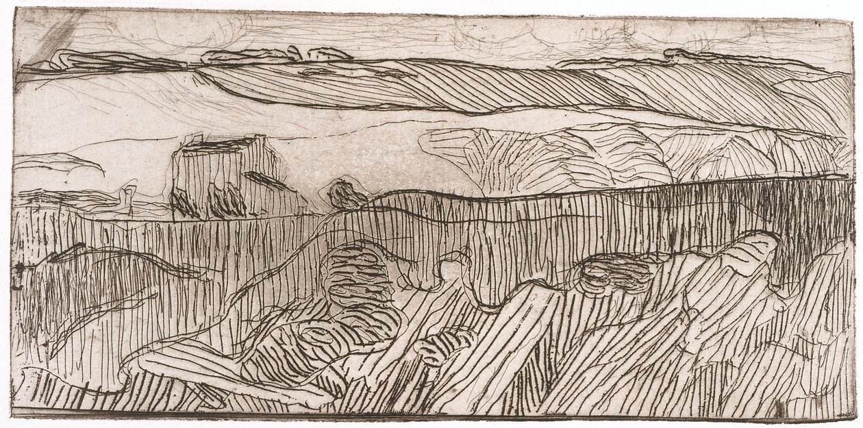 Çizgili Manzara (gravür) by Unknown artist