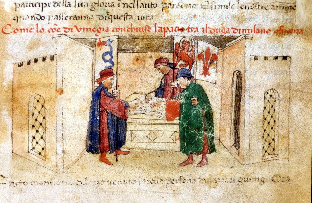 Venedik, Milano Dükü ve Fransa arasında barış. by Unknown artist