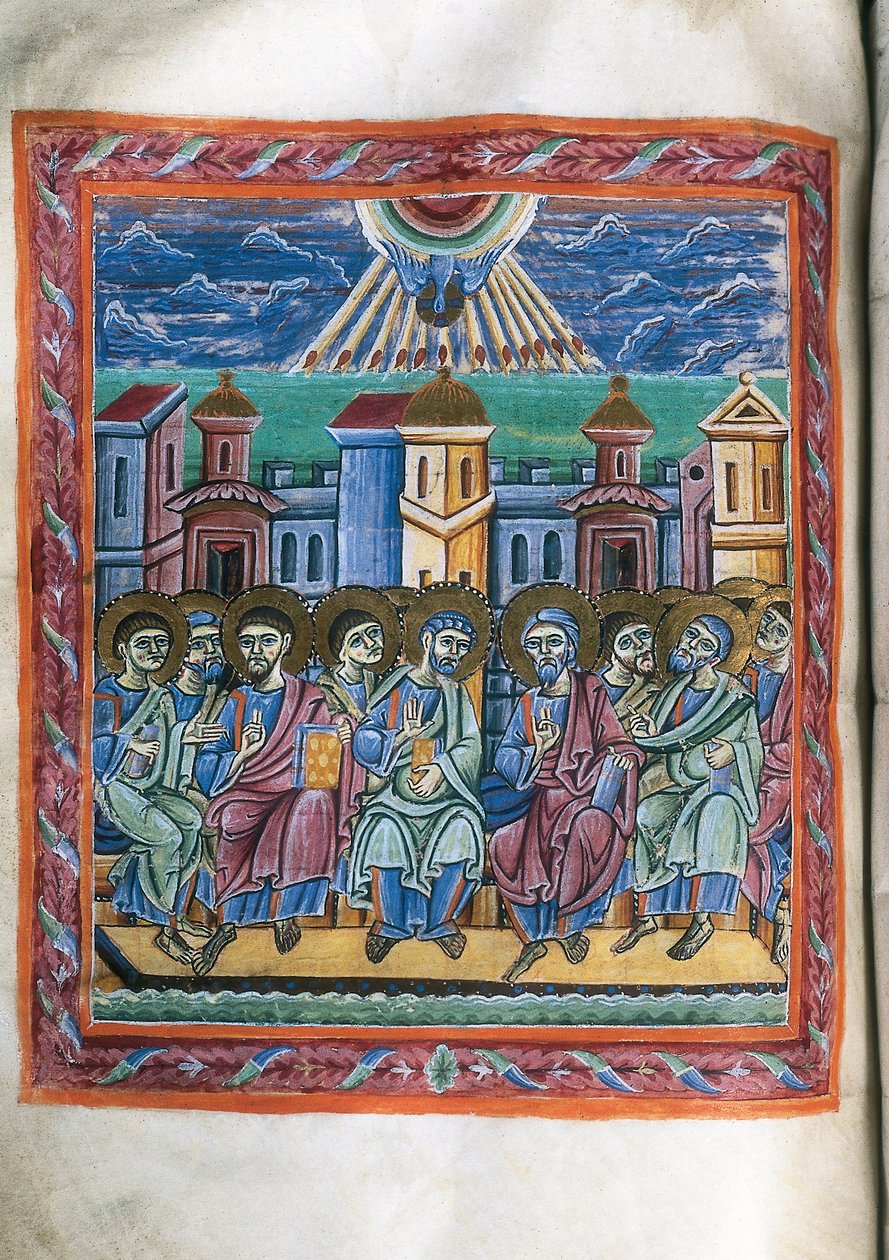 Petecost, el yazmasından by Unknown artist