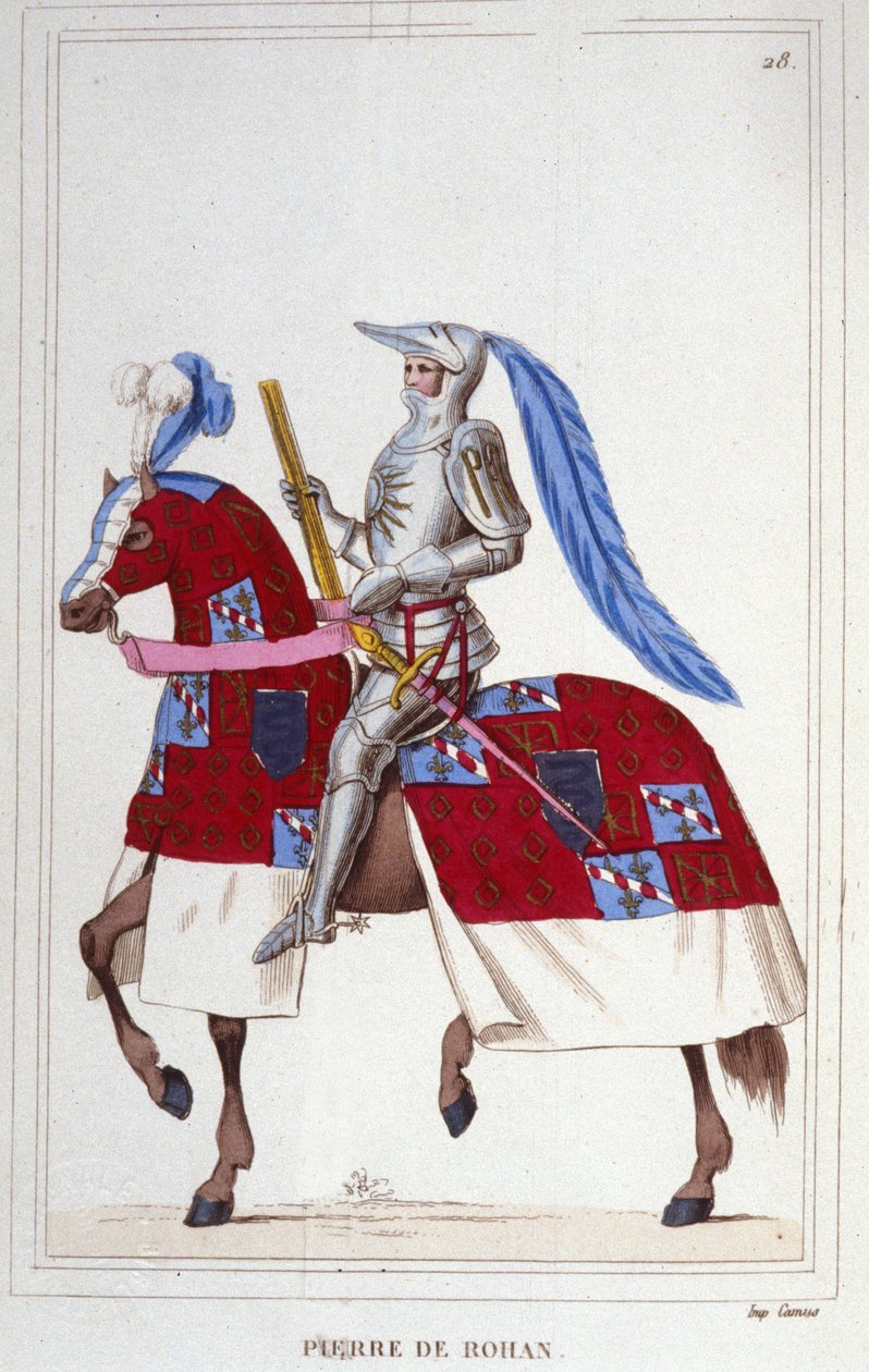Pierre, Vikont de Rohan, Sire de Gie (1451-1513). Fransa Mareşali. 1830 gravürü. by Unknown artist