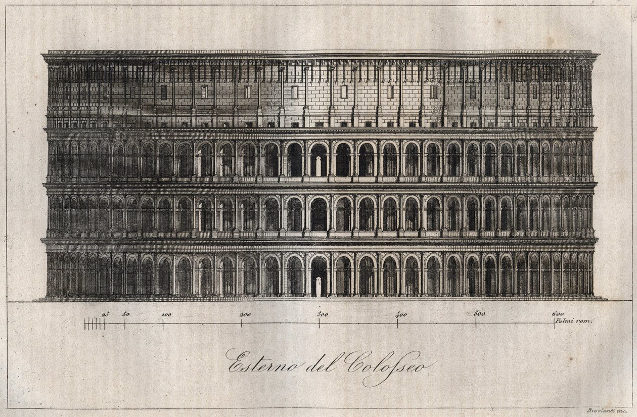 Plan Exterieur du Colisee - Roma