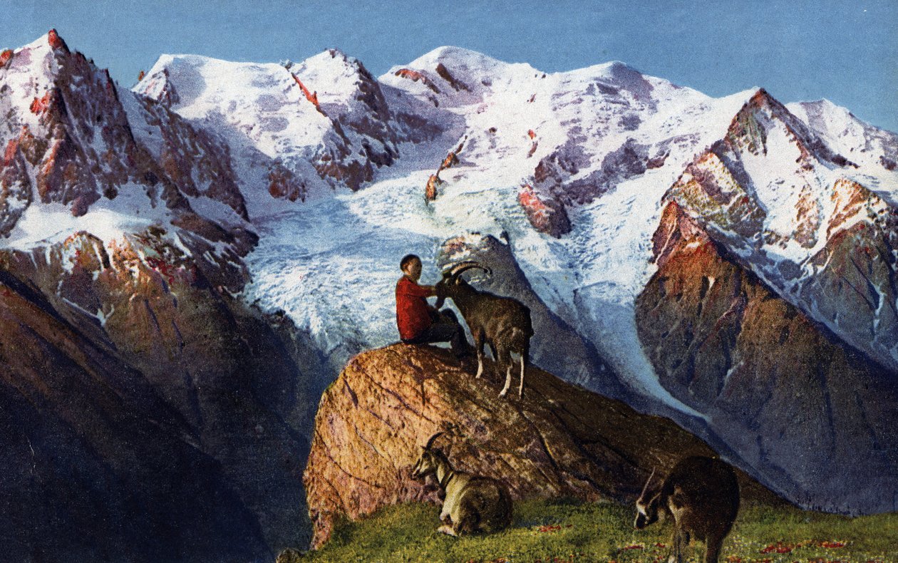 Planpraz, Mont Blanc manzarası, Chamonix by Unknown Artist