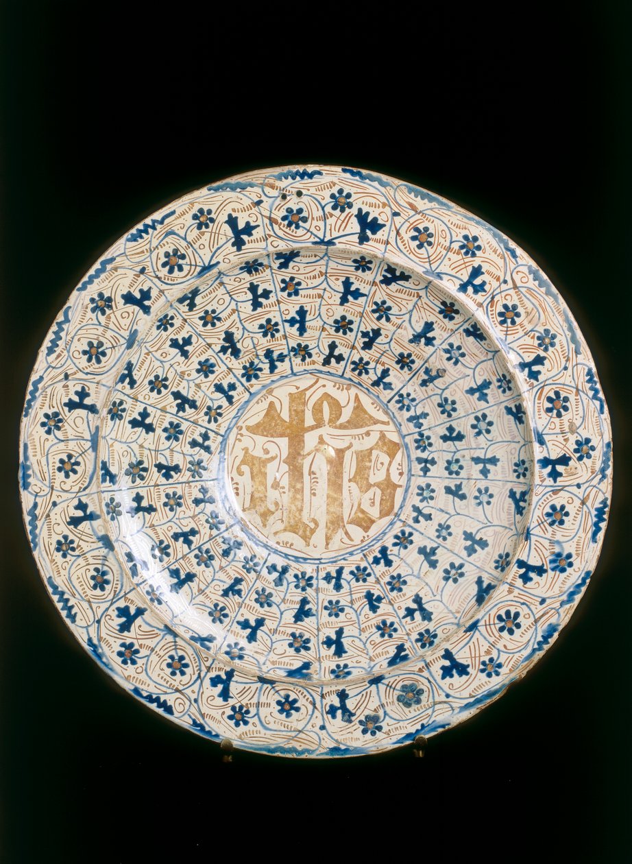 Kristalize monogramlı plaka, Valencia üretimi by Unknown artist