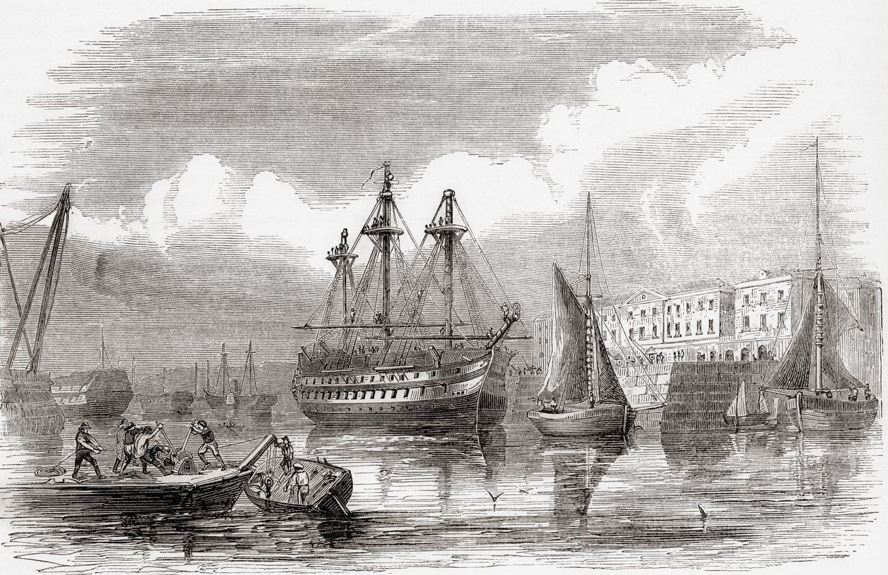 Plymouth, İngiltere (gravür) by Unknown artist