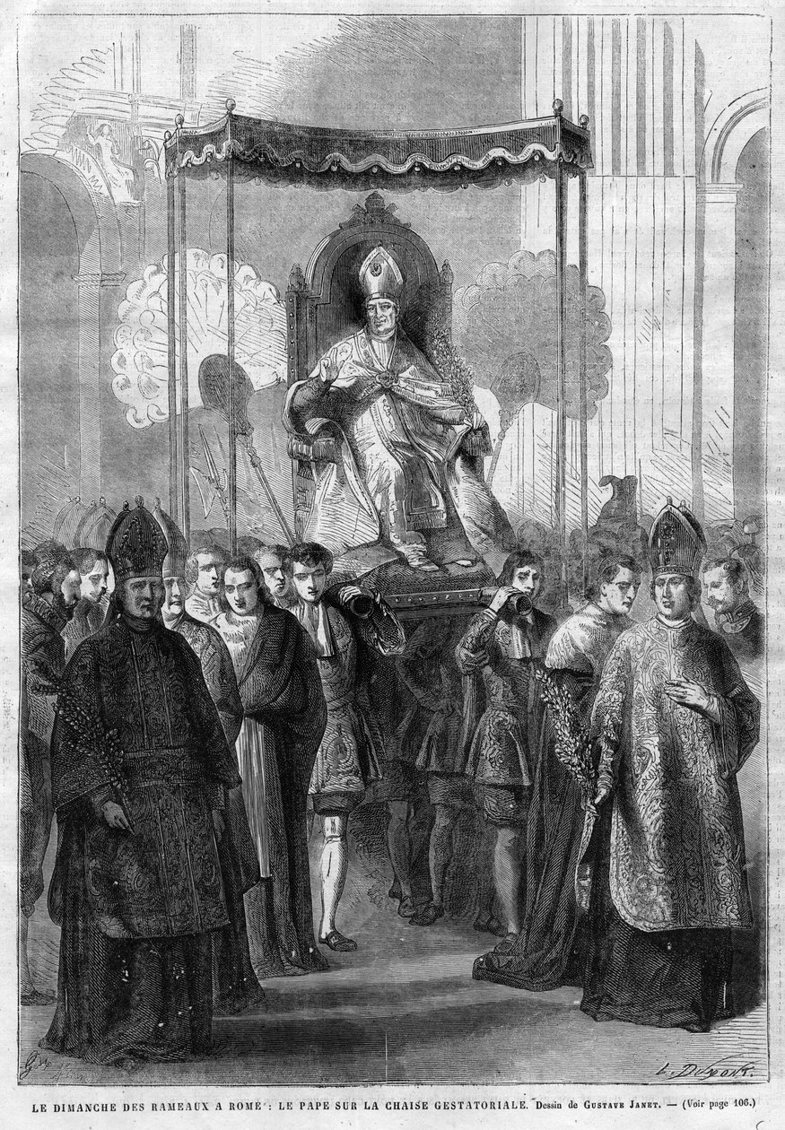 Papa Pius IX (1835-1914) sedia gestatoria