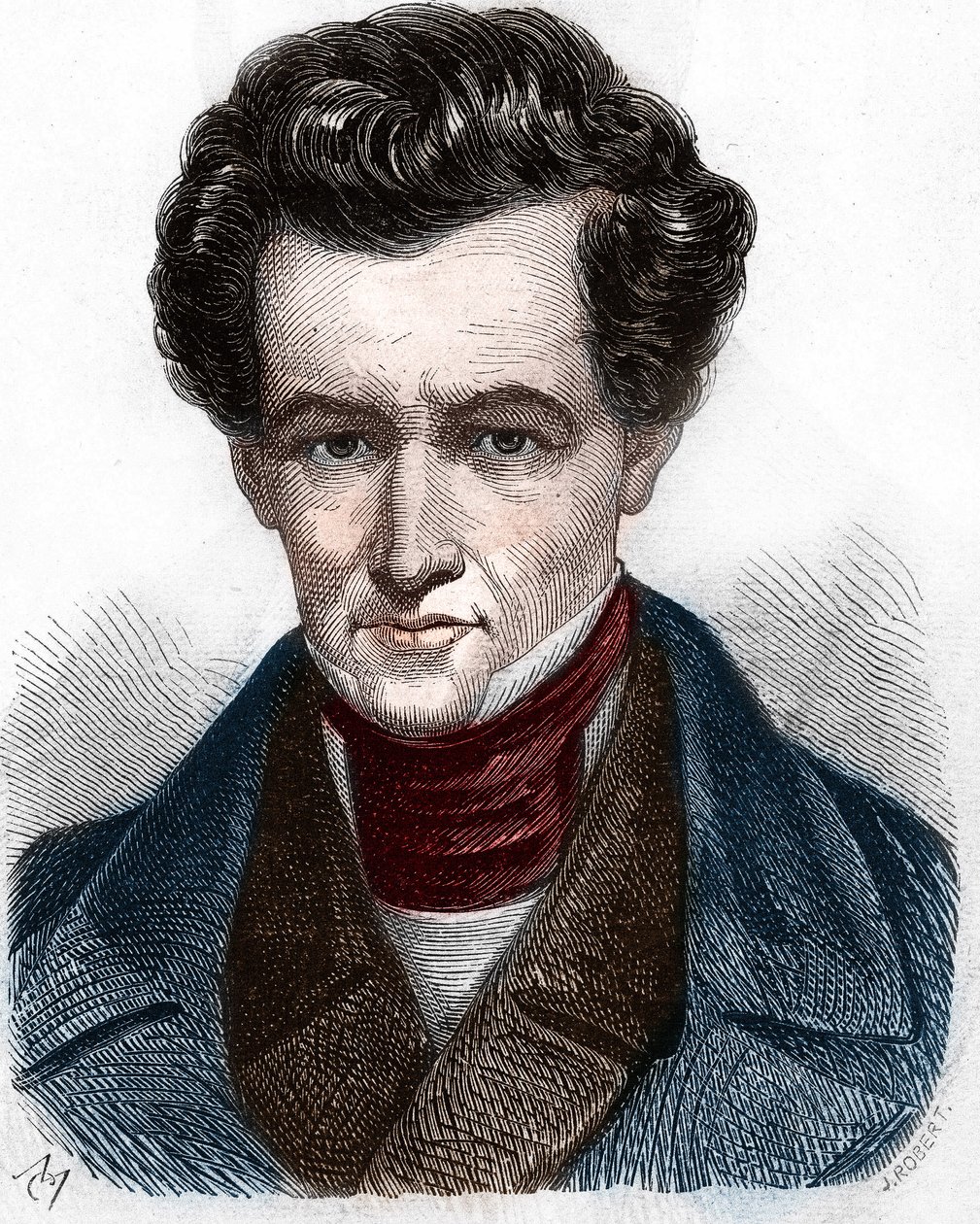Portre Armand Carrel (1800-1836), Fransız gazeteci. by Unknown artist