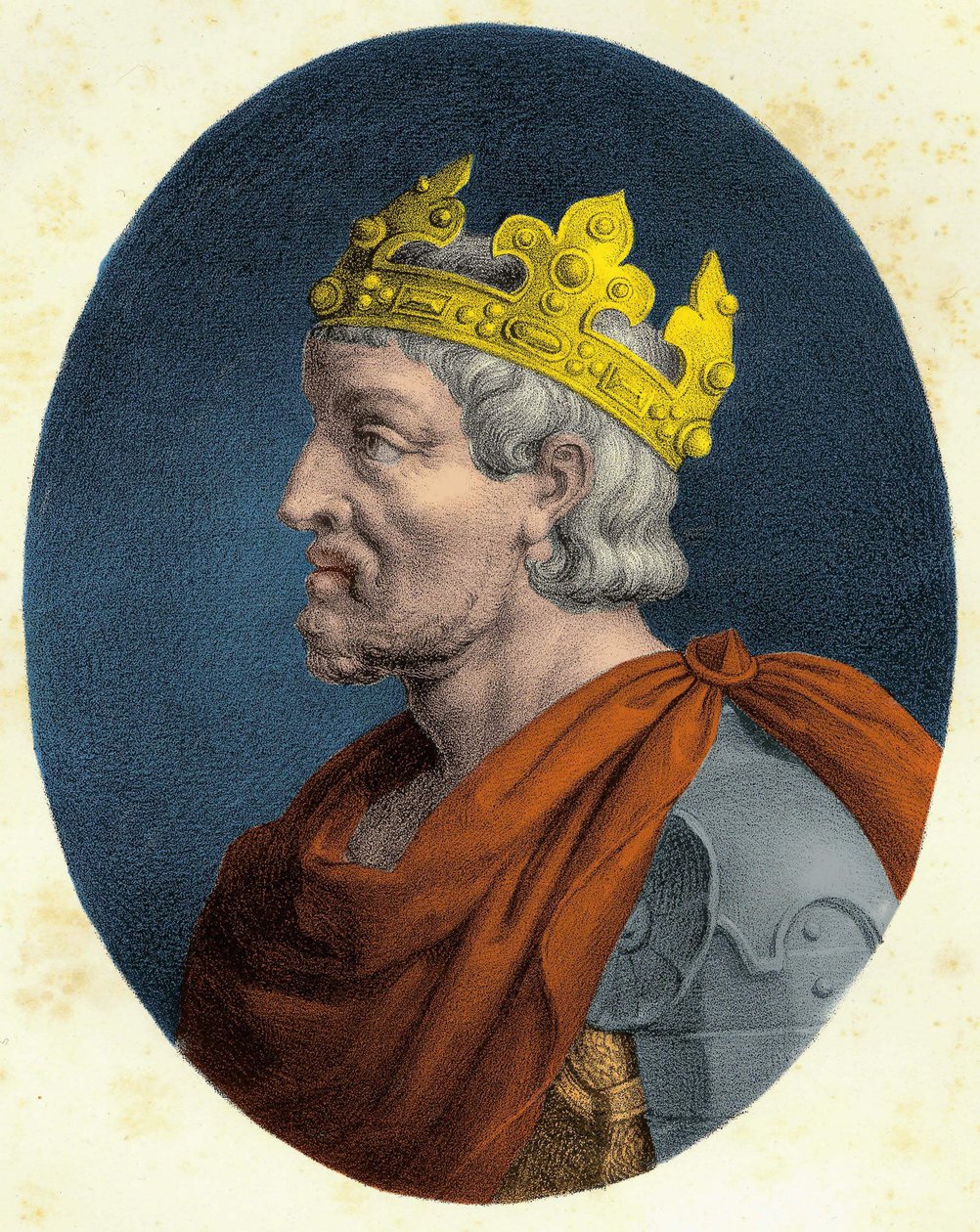 Portre Pepin the Brief (c. 714 - 768). by Unknown artist