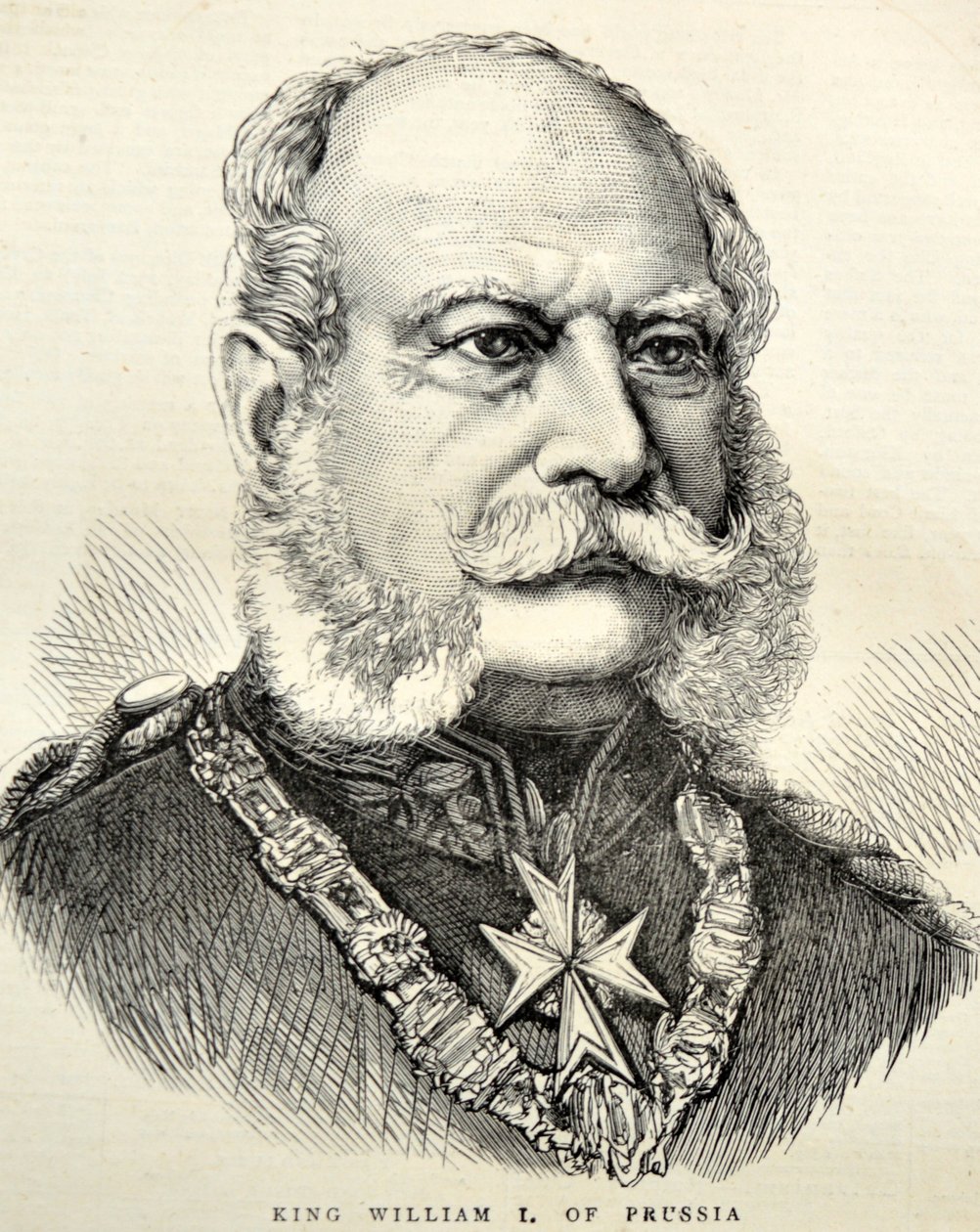 Portre Almanya / Prusya 1870 Wilhelm I (gravür) by Unknown artist