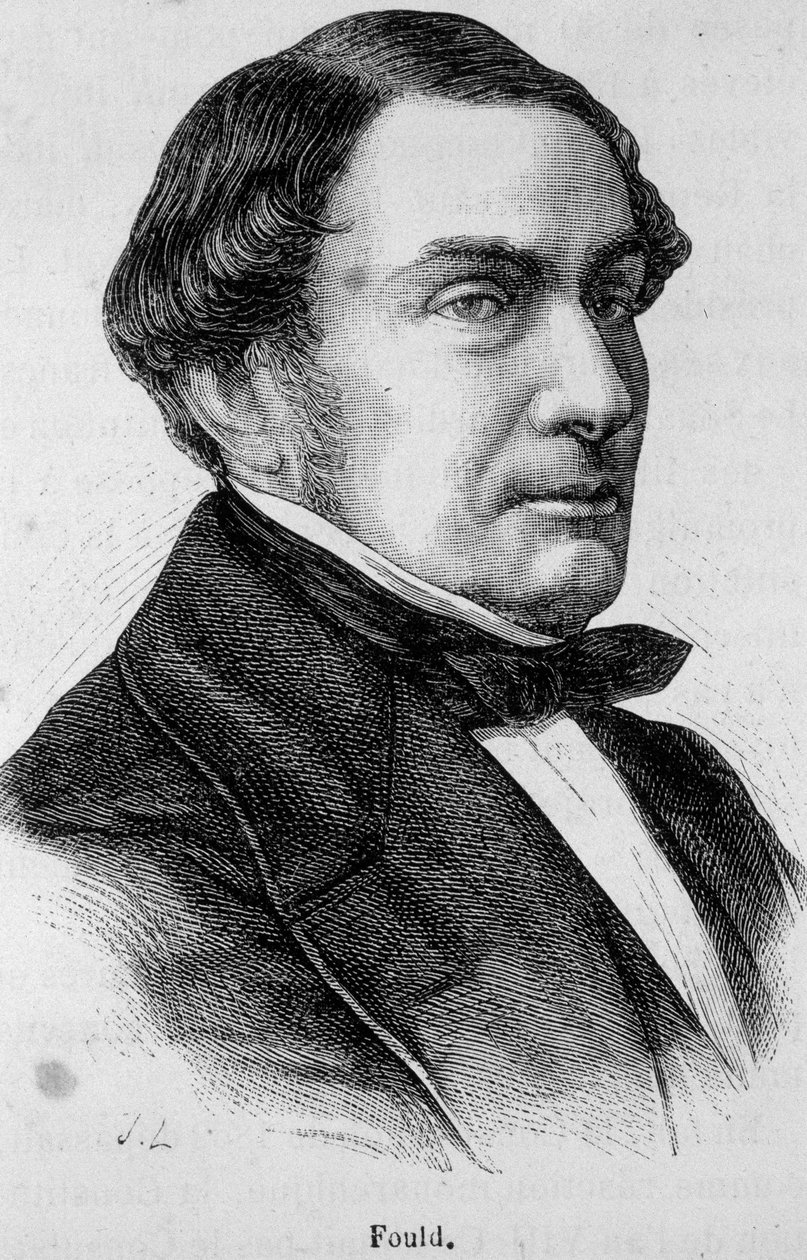 Achille Fould (1800-1867), bir Fransız Yahudi bankacı, serbest ticaret ve Saint-Simonizm destekçisi portresi. by Unknown artist