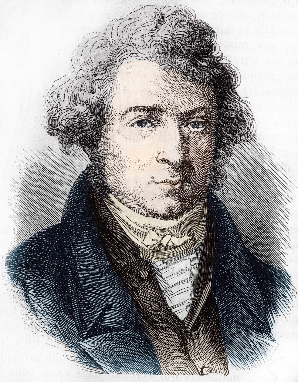 André Marie Ampère (1775 - 1836) Fransız fizikçinin portresi. by Unknown artist