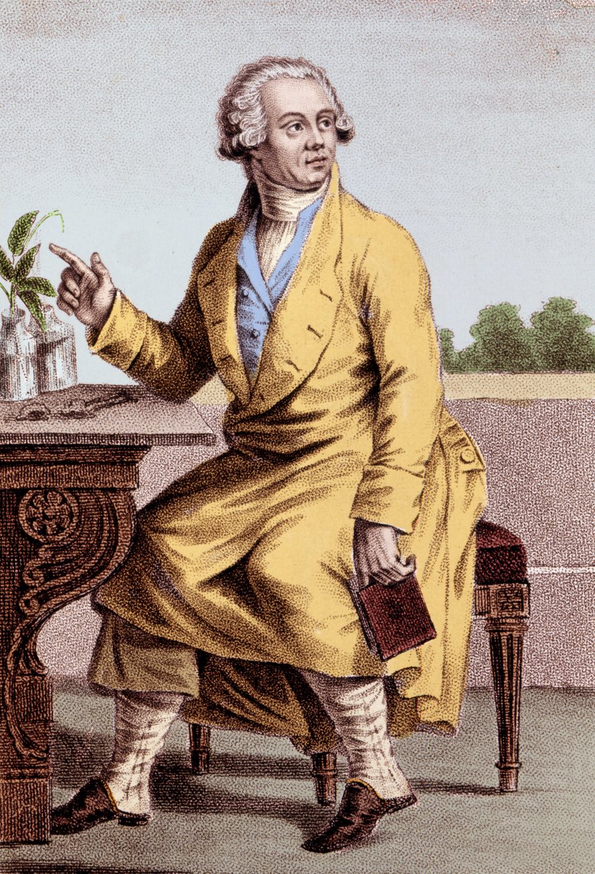 Antoine Laurent de Lavoisier (1743-1794), Fransız kimyager portresi. by Unknown artist