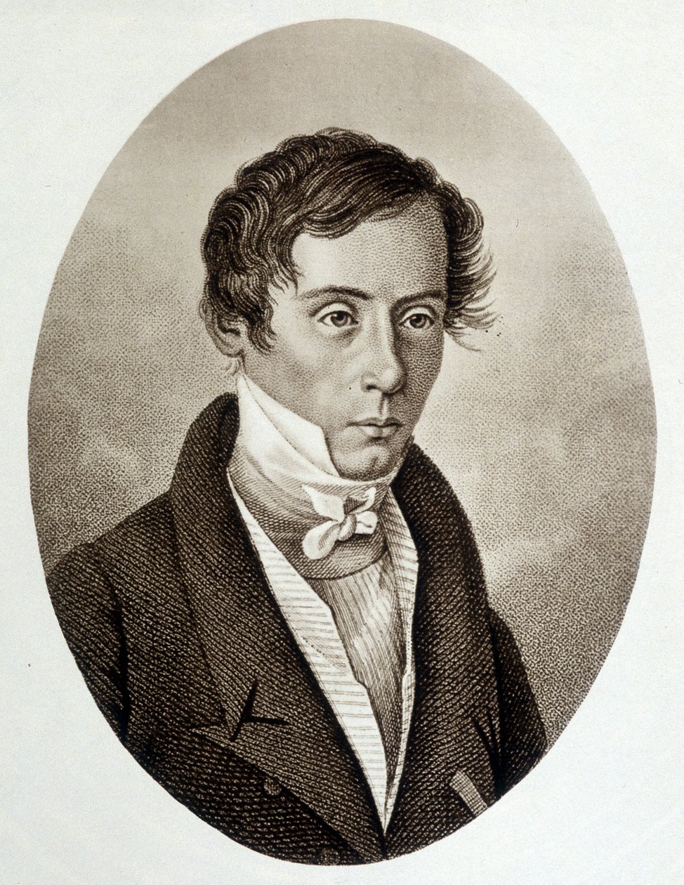 Augustin Fresnel (1788-1827), Fransız fizikçi portresi. by Unknown artist