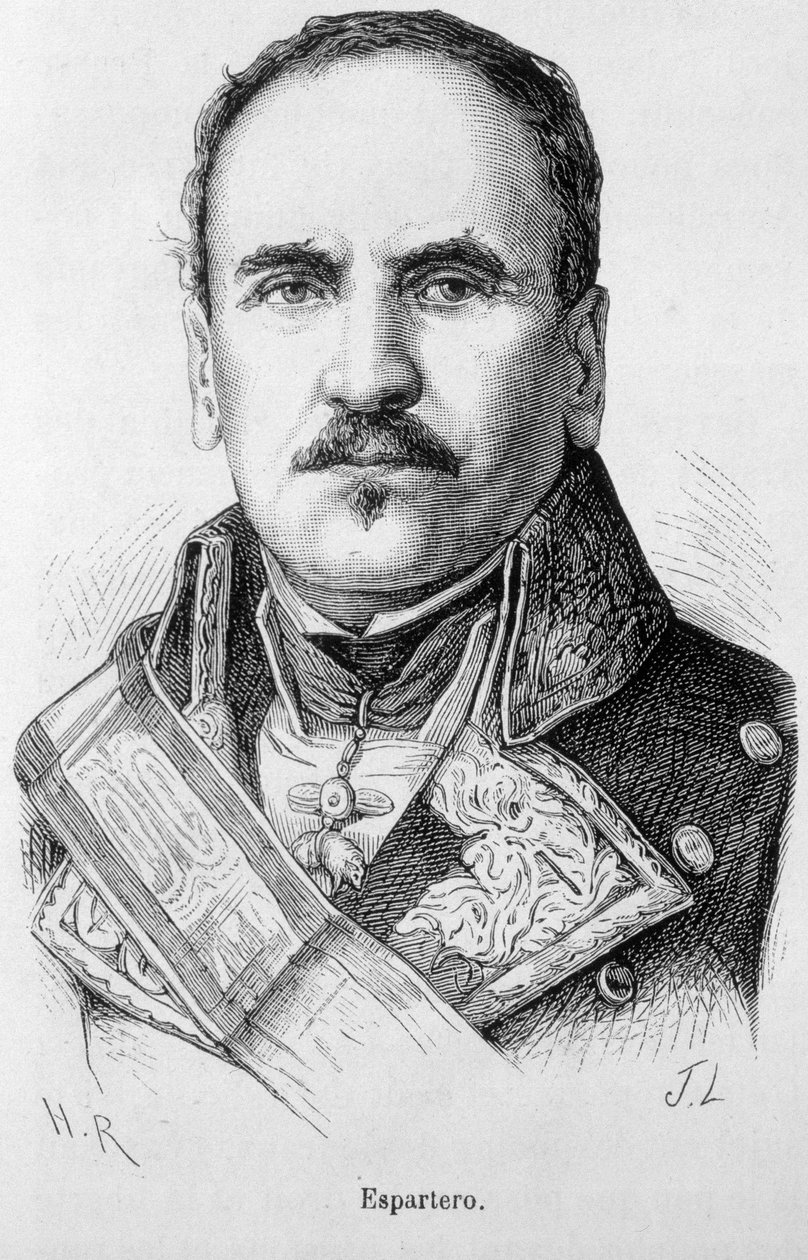 Baldomero Espartero, Zafer Dükü, General ve İspanyol devlet adamının portresi (1793 - 1879) by Unknown artist