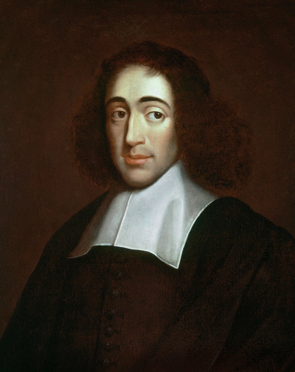 Hollandalı filozof Baruch Spinoza'nın (1632-1677) portresi, Bento de Spinoza veya Benedictus de Spinoza veya Benedictus de Spinoza olarak da bilinir - anonim resim. Özel koleksiyon. by Unknown artist