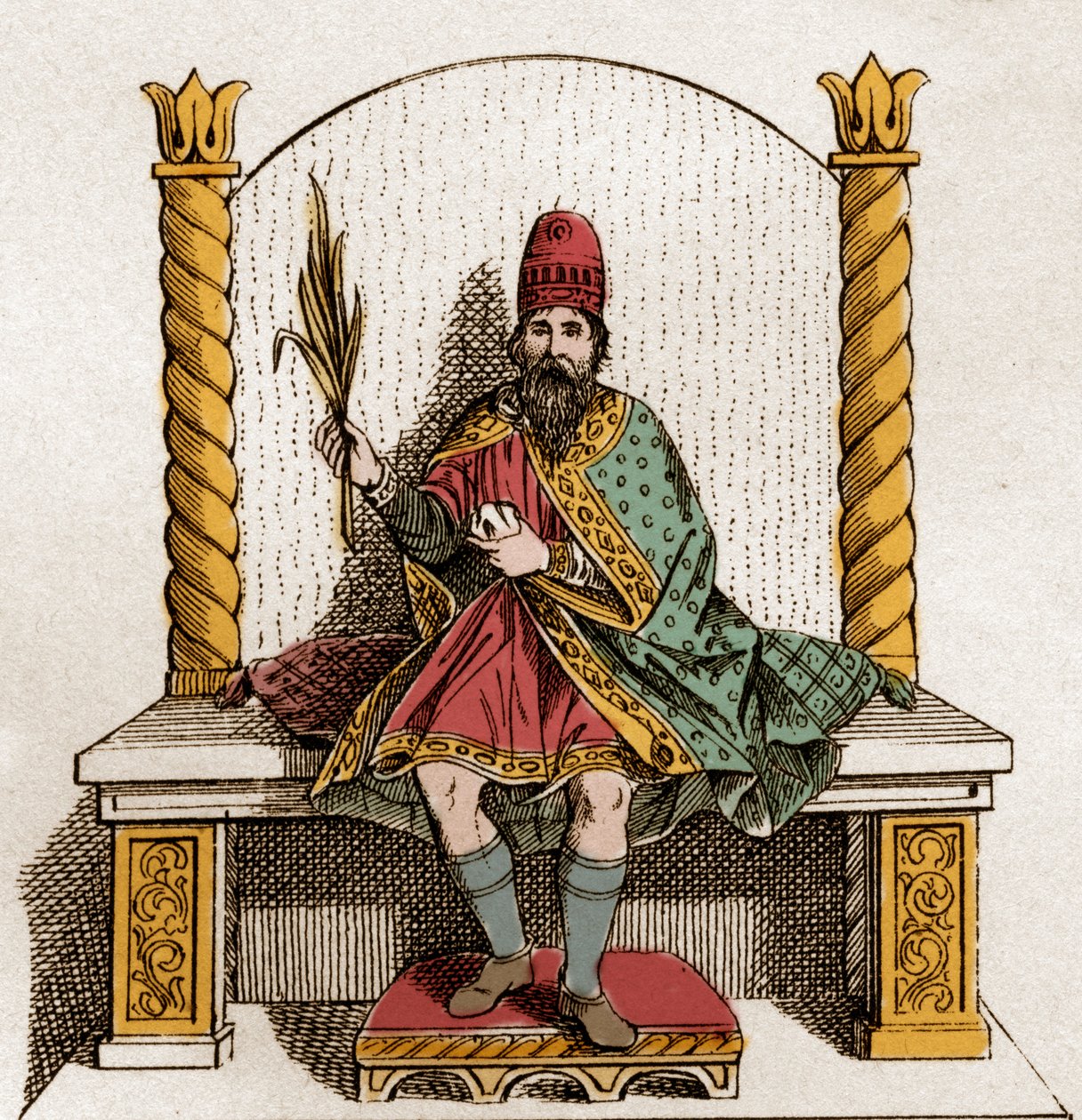 Toskana III Boniface Portresi (985-1052) Canossa ve Toskana Marquis - Boniface III, Toskana Uçbeyi veya Canossa Boniface - Bonifacio III di Canossa (o Bonifacio IV di Toscana) 1861 gravürü by Unknown artist