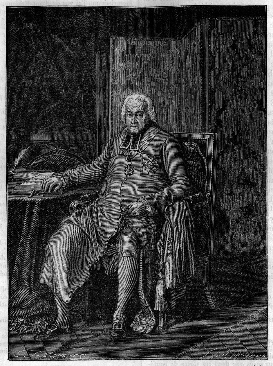 Kardinal Jean-Baptiste (Jean Baptiste) portresi Belloy Morangle (Belly-Morangle) (1709-1808) tarafından 19. yüzyıl gravürü by Unknown artist