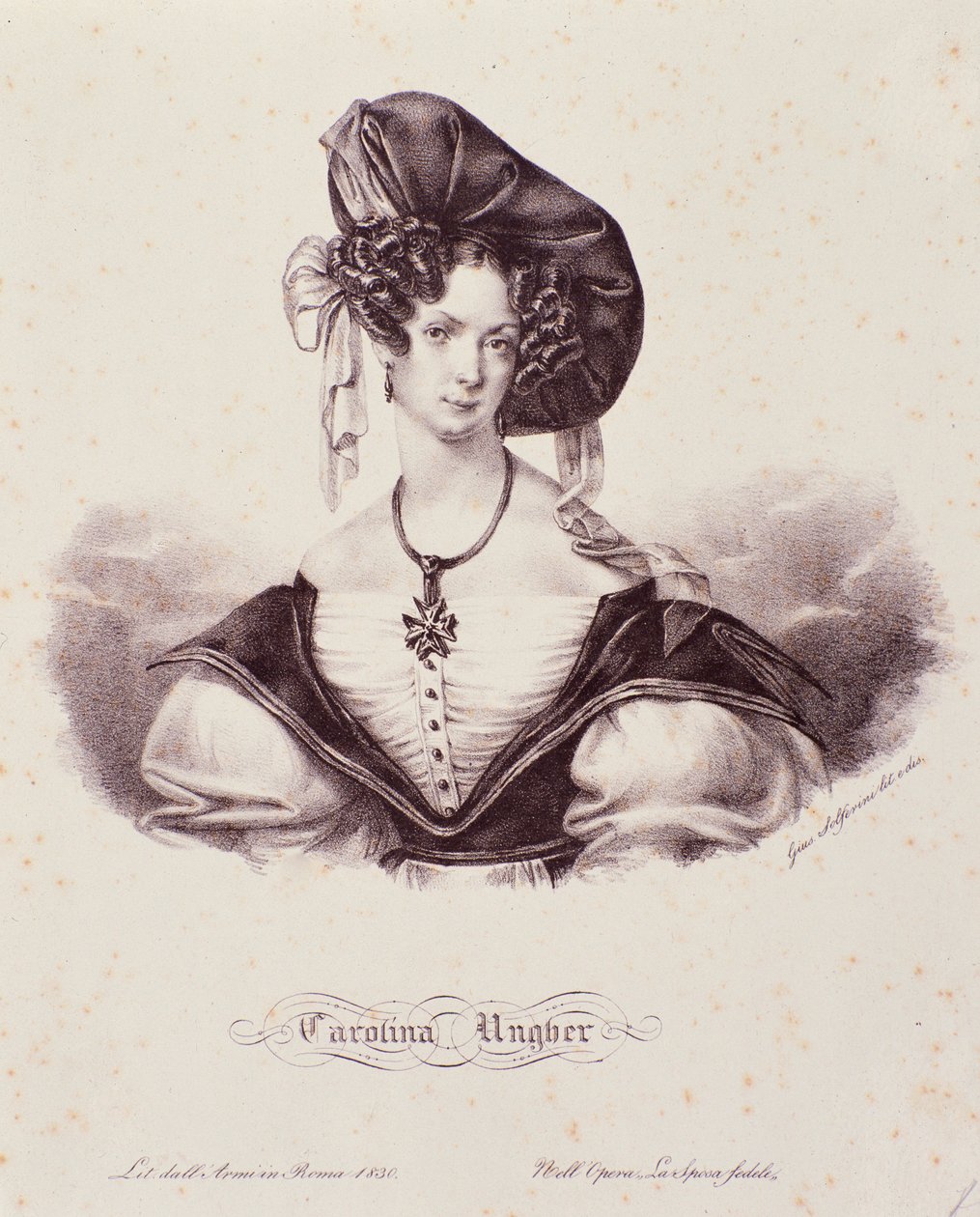 Caroline Ungher'ın (Unger) portresi (gravür) by Unknown artist