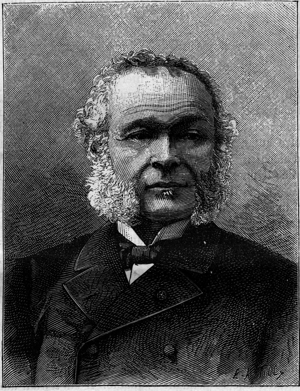 Charles Adolphe Wurtz (1817-1884), Fransız kimyager ve öğretmenin portresi. ""Doğada Gravür. Bilimin gözden geçirilmesi ve sanat ve endüstriye uygulamaları. 1884 by Unknown artist