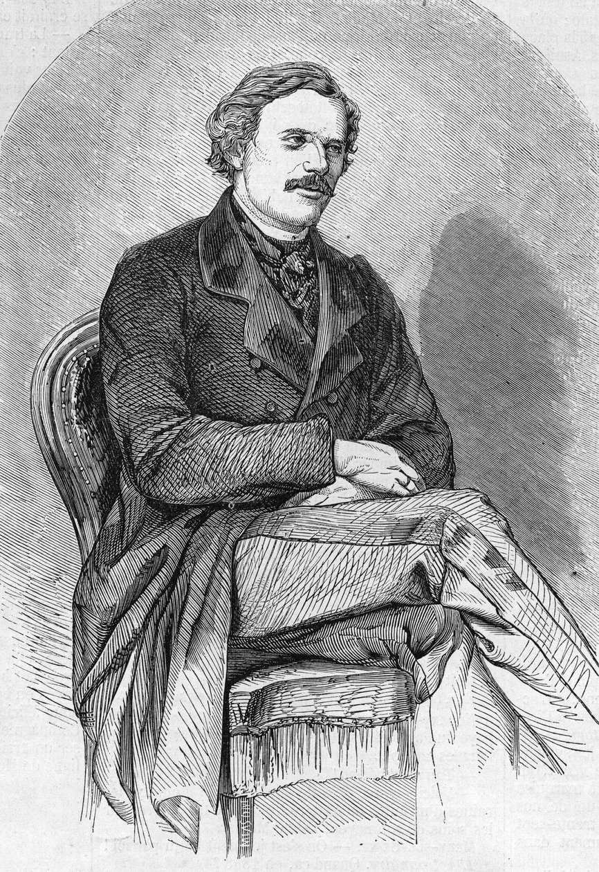 Daniel Dunglas Home (1833-1886) orta boy tartanın portresi. by Unknown artist