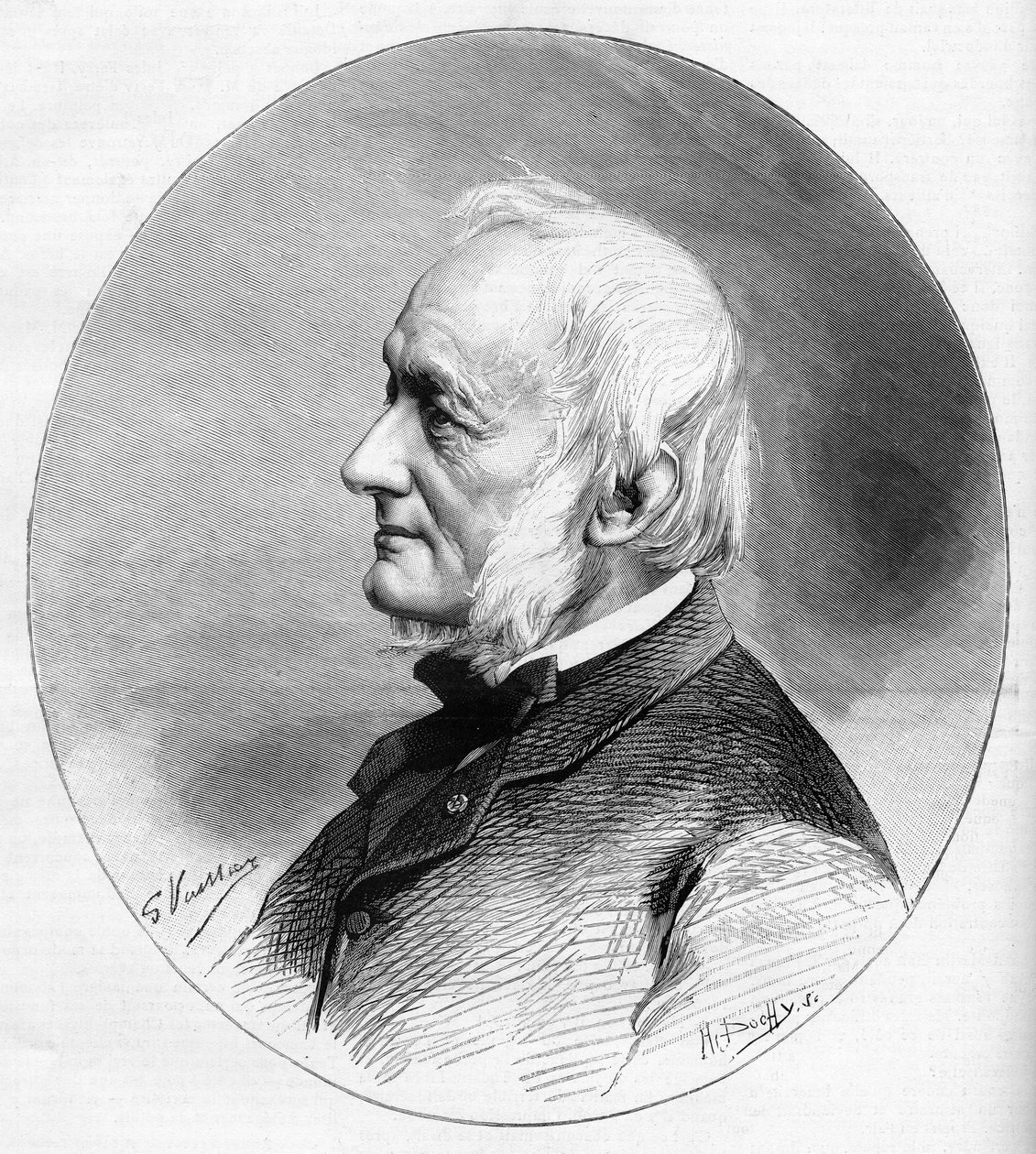 Portresi Desire Nisard (1806-1888) yazar ve 1850