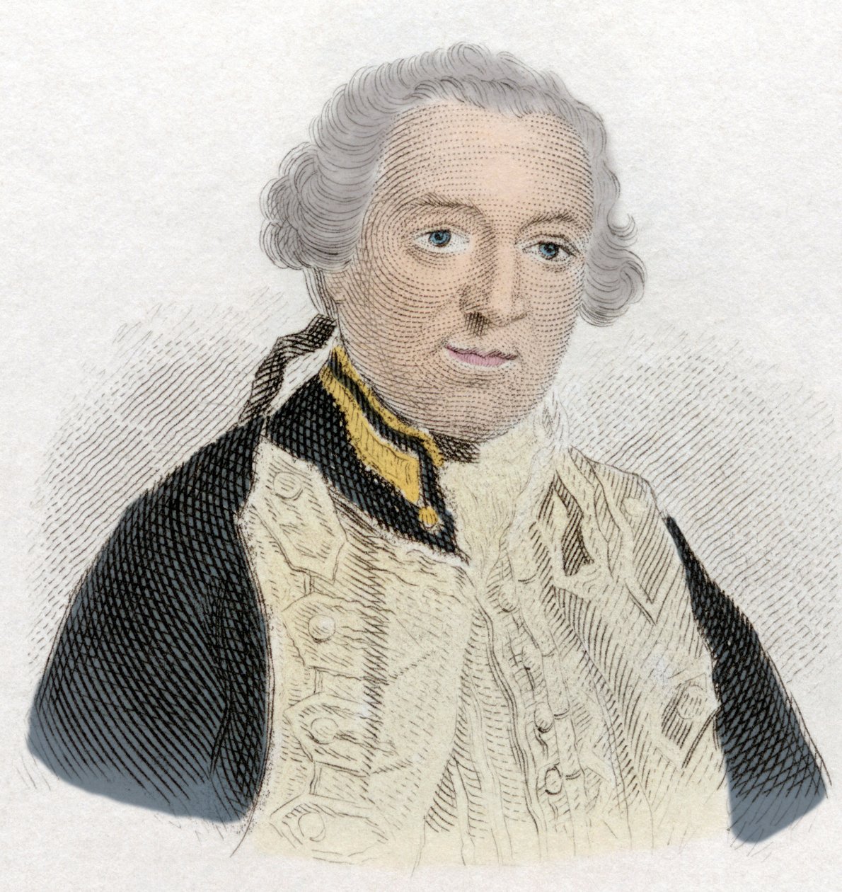 Edward Boscawen (1711-1761), İngiliz amiral ve politikacı portresi. 19. yüzyılın gravürü. by Unknown artist