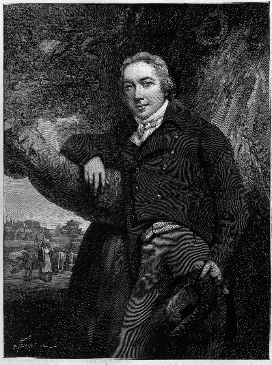 Edward Jenner (1749-1823), İngiliz doktor ve doğa bilimci, çiçek aşısının mucidi portresi. Bir dönem gravüründen. 30 Mart tarihli “” La Nature: revue des sciences et de leurs apps aux arts et a l