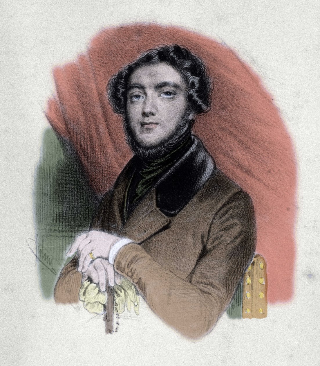 Eugene Sue (1804-1857) Fransız yazar portresi. by Unknown artist