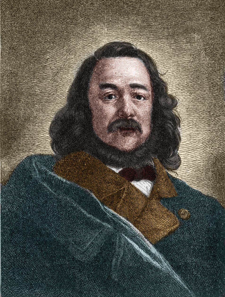 Ferdinand Freiligrath (1810-1876) Alman yazar portresi. by Unknown artist