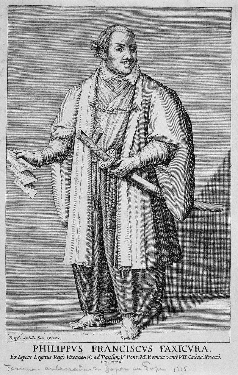 Portrait of Filippo Francesco Faxicura (Philip Francis Faxicura or Tsunenaga Hasekura by Unknown artist
