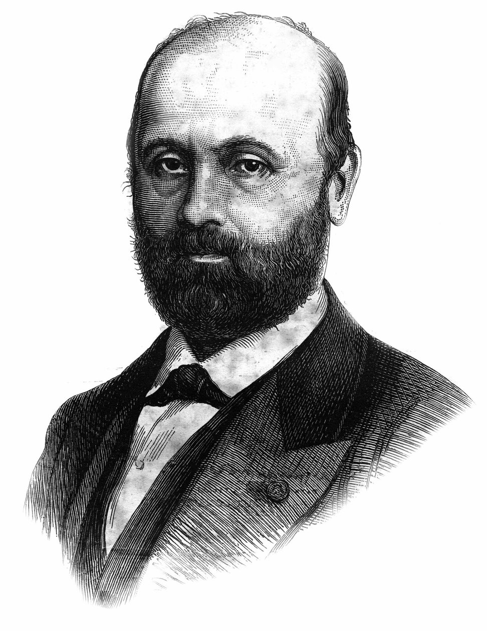 François Bazin (1816-1878) Fransız bestecinin portresi. by Unknown artist
